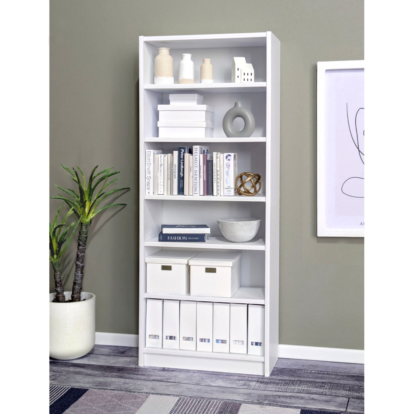 Jimmy Bookcase Standard, 1:12 Scale, Flat pack, dollhouse, miniature